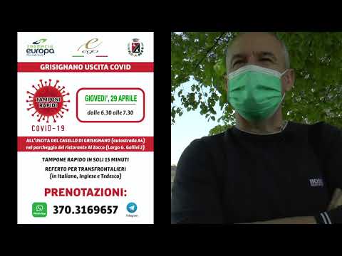 COVID-19: tamponi rapidi all'uscita auostradale A4 di Grisignano di Zocco (VI)