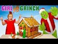 Girl vs Grinch! Will She Save Christmas? Kids Fun TV