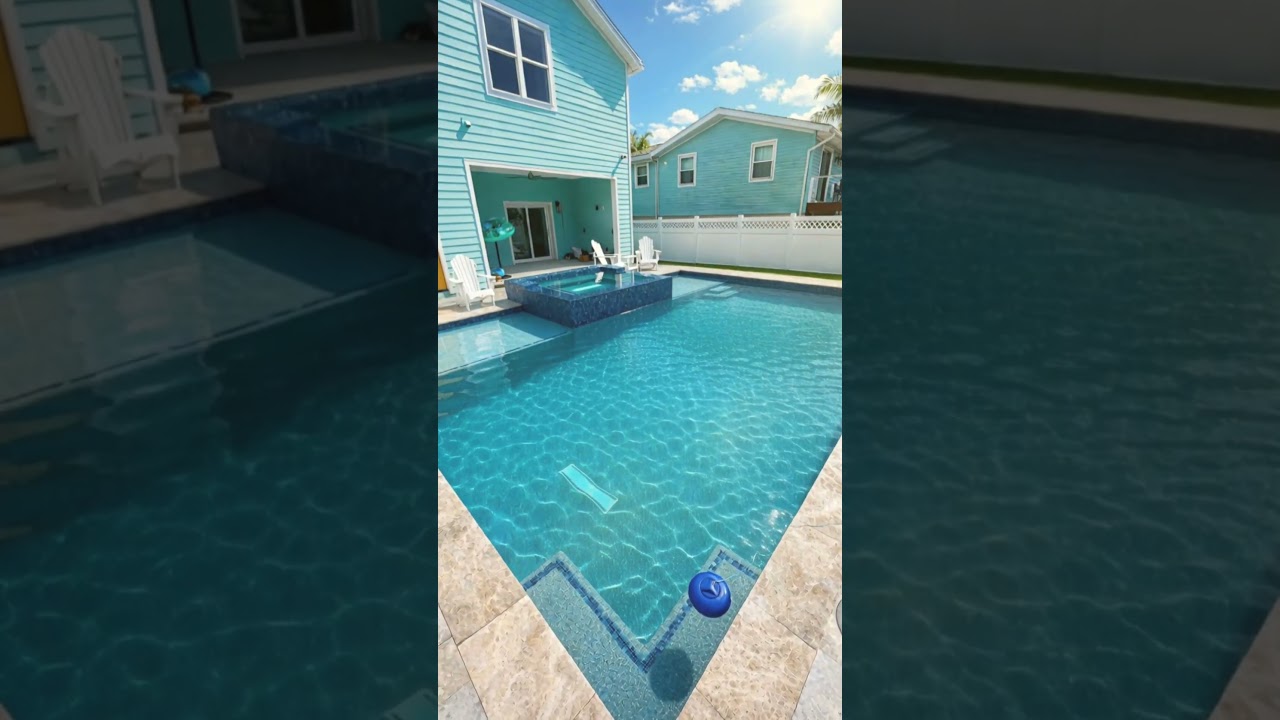 St Augustine Custom Pool & Spa with Sun Shelf Construction - Before and After #poolconstruction