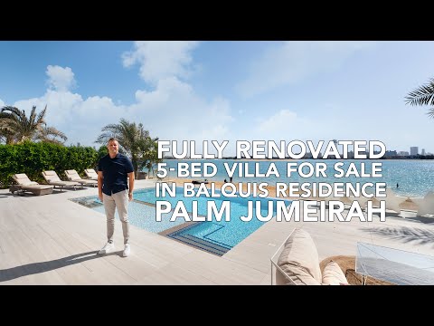 Explore this $12.3 million, fully upgraded villa on Dubai's Palm Jumeirah, with a full sea view.