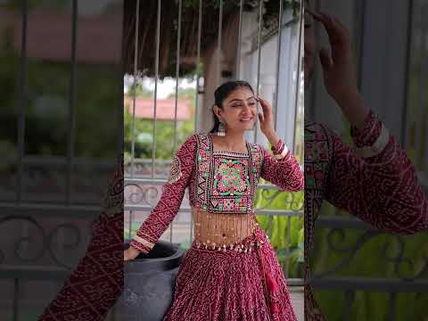 Bandhani Print Full-Stitched Lehenga Choli with Kutchi Patchwork & 12 Meter Flair