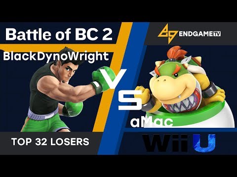 RCS|BlackDynoWright (Little Mac) vs F$B|aMac (Bowser Jr.) | Smash 4 Top 32 Losers | BoBC2
