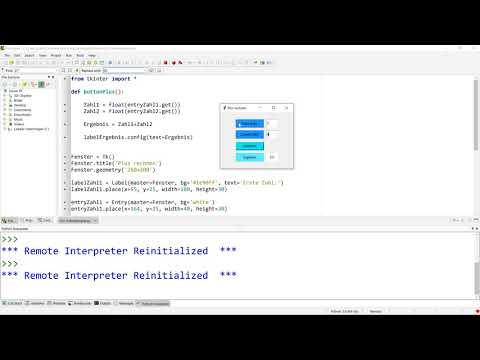 GUI mit tkinter - Programmierung mit Python