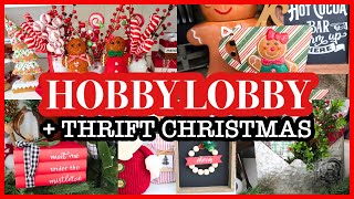 Christmas Hobby Lobby DIY Decor | Thrift Items you don't want to pass on for Christmas Crafts!