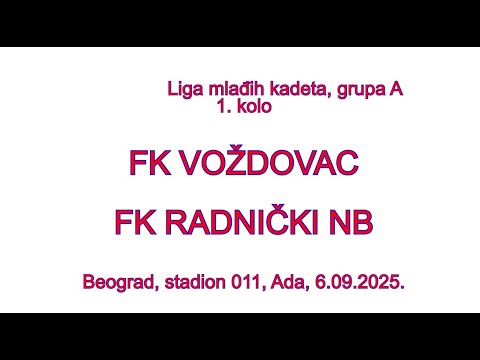 FK Vozdovac FK Radnicki NBG