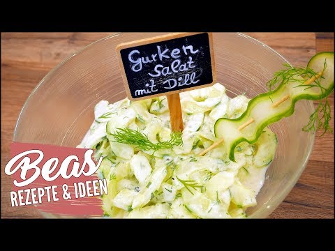 Gurkensalat mit Joghurt Dressing und Dill Rezept