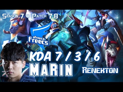 AFs MaRin RENEKTON vs IRELIA Top - Patch 7.8 KR Ranked
