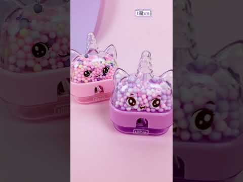 Vídeo do produto Apontador 1 Furo com Depósito Unicórnio - Sortido