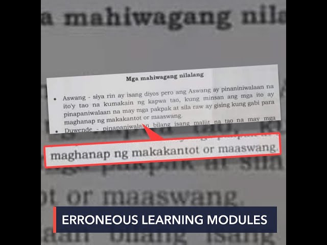 Scary error: ‘Aswang’ looking for sex found in Pampanga learning module