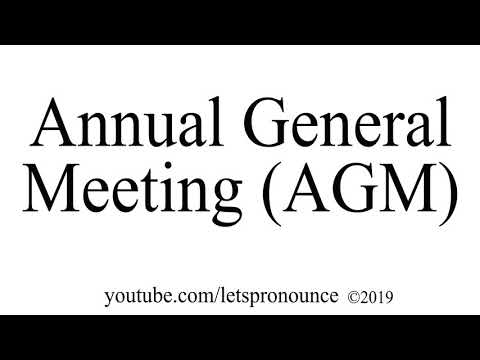 How to Pronounce Annual General Meeting (AGM)