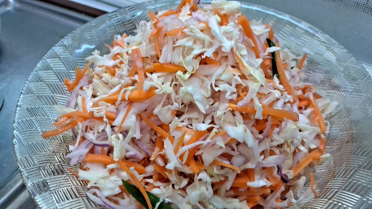 Tangy carrot, cabbage & onion salad video thumbnail
