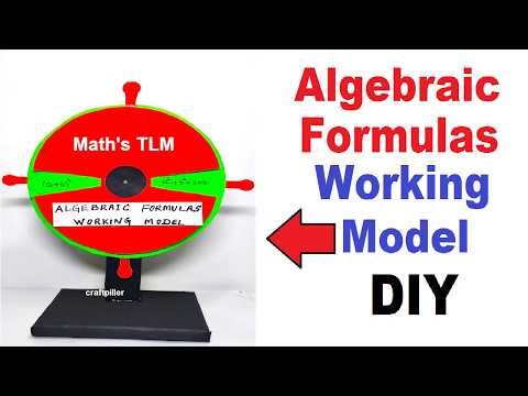 algebraic formulas maths working model 3d TLM maths project howtofunda DIY craftpiller