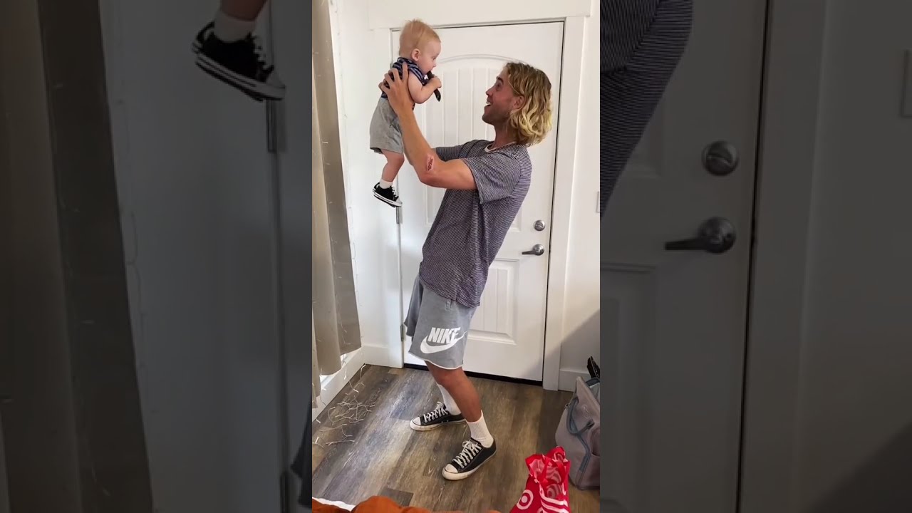 Surprising my husband with a matching outfit for our baby #shorts