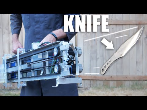 This Guy Built A Knife-Throwing Machine That's Literally Cutting Edge Technology