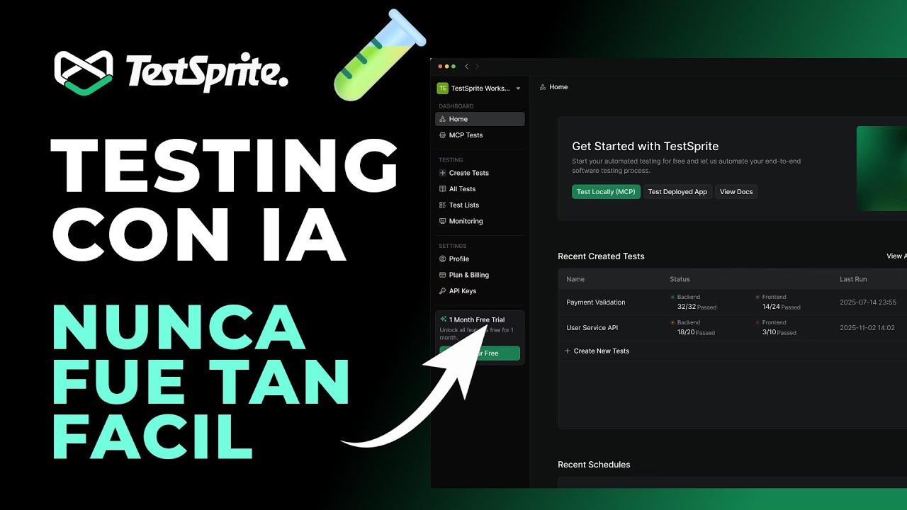 Este IA hace el test5ing por ti (TestSprite)