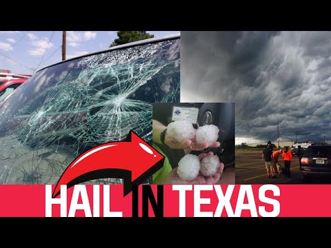 Hail in Texas ll Giant Balls of Ice Bombard Midland, Texas!