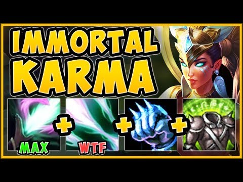 100% UNFAIR STRATEGY! INFINITE HEALING KARMA SURVIVES ANYTHING! KARMA TOP GAMEPLAY League of Legends