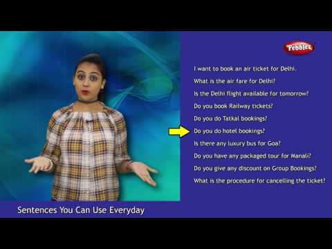 Hindi Sentences You Can Use Everyday | Travel Agents Office | English Sentences You Can Use Everyday