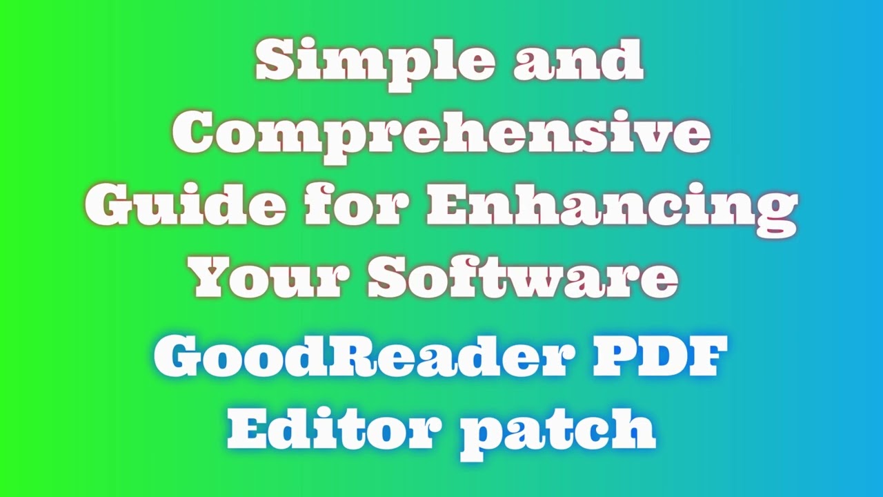 GoodReader PDF Editor Setup Guide: Step-by-Step Instructions