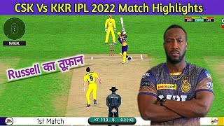 Chennai Super Kings Vs Kolkata knight riders Match Highlights | TATA IPL 2022 | 1st Match | RC 20