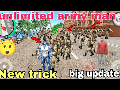 Unlimited Army man In Vice Town 😱 | New Trick | Rope hero vice town | Big update | in Hindi