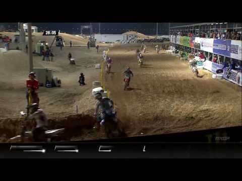 2017 MXGP of Qatar MX2 race 2 Samuele Bernardini Crash