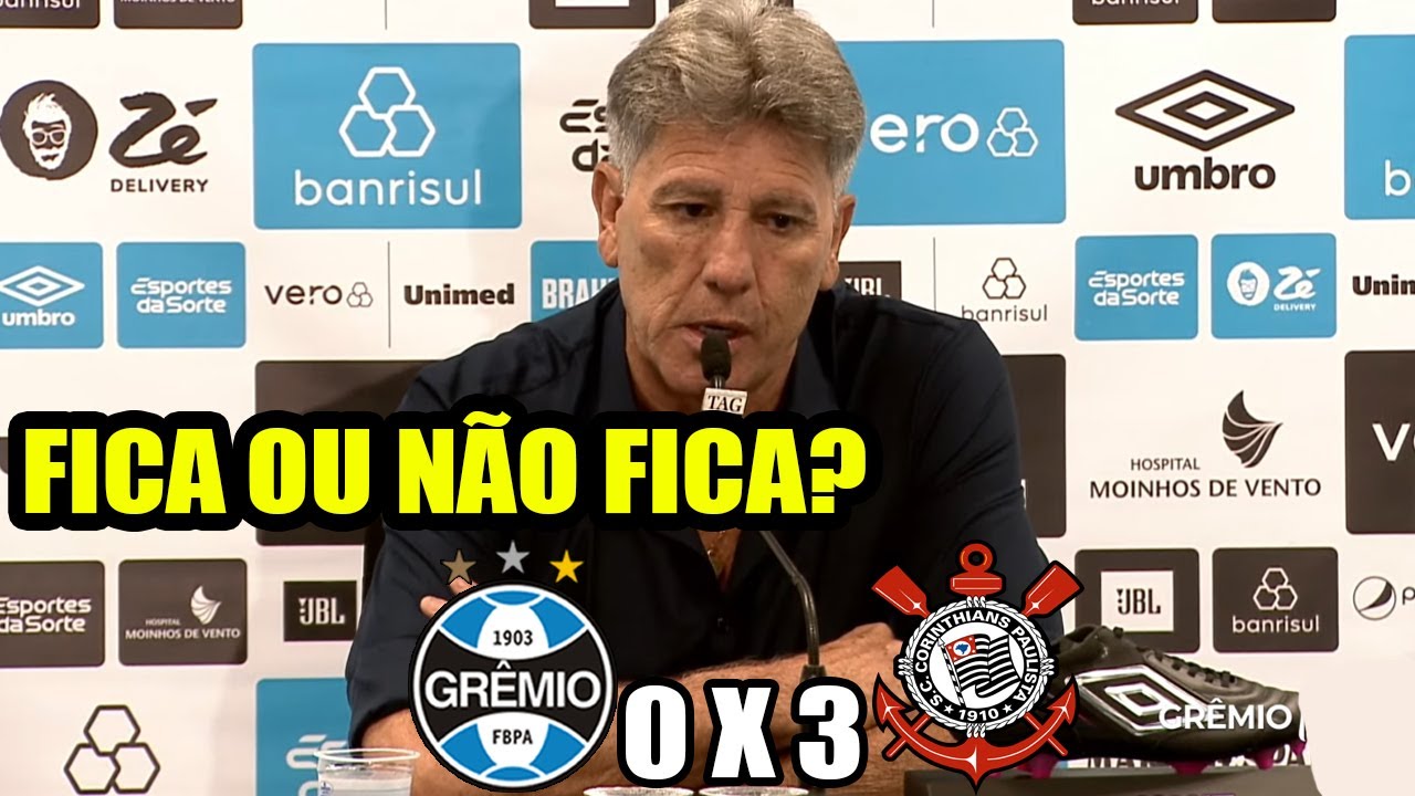 Entrevista coletiva Renato Gaúcho após Grêmio 0x3 Corinthians