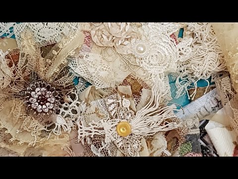 Fabric Clusters Tutorial with Ecru Lot, Shabby Vintage  Diy