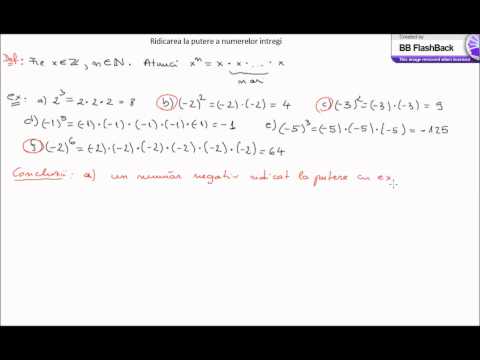 Exercitii si probleme - ridicarea la putere a numerelor intregi