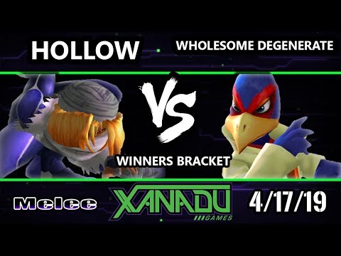 S@X 298 SSBM - Hollow (Sheik) Vs. Wholesome Degenerate (Falco) - Smash Melee Winners Round 1