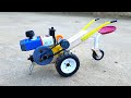 How To Make Mini Power Tiller Agriculture Tractor DIY DC Motor Science Project