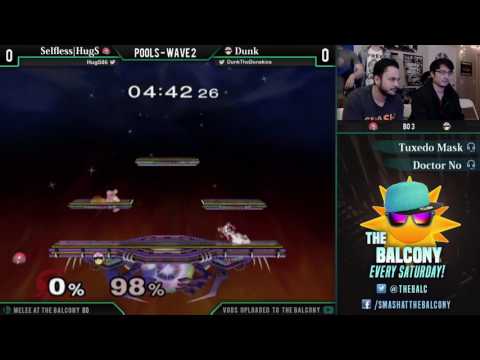 Melee @ the Balcony 80 - Pools ft. Selfless|HugS (Samus) VS Dunk (Falcon)