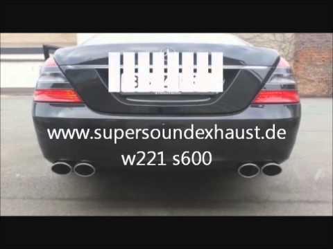 Mercedes W221 S600 S Klasse Edelstahl Sportauspuff Sound von supersoundexhaust.de