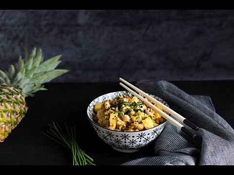 ARROZ CON POLLO Y PIÑA ESTILO THAI | RECETA ASIATICA FACIL - Frambuesa y caramelo