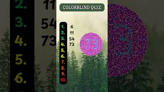 Color Vision Test I Colorblind Test #colourvision #colourblind #colorblind #colorvisión #shortvideo
