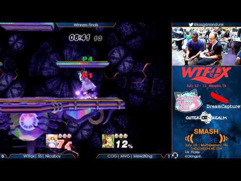 WTFox   WTFox SS Nicaboy Sheik vs COG MVG Mew2King Fox, Sheik, Zelda, Captain Falcon   Project M Win