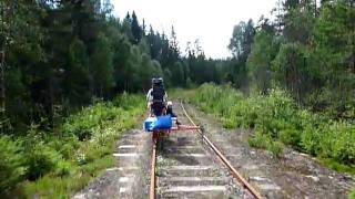 preview picture of video 'Draisine riding from Arjäng to Gustavsfors on the railtrack'