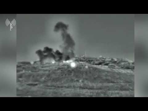 RAW Israeli airstrikes in Syria after Syrian rocket fire into Golan Heights Israel June 2019 News Video