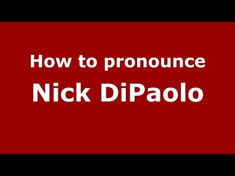 How to pronounce Nick DiPaolo (American English/US)  - PronounceNames.com