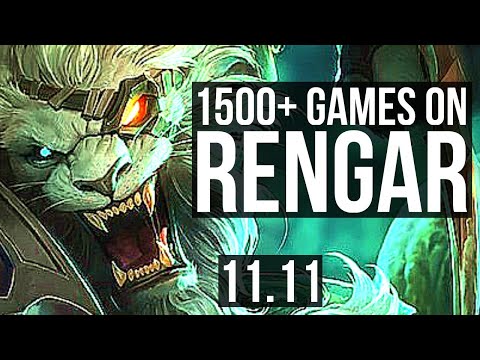 RENGAR vs WUKONG (TOP) | 8/0/2, 1500+ games, 1.6M mastery, Legendary | KR Diamond | v11.11