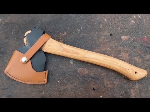 Rusty cracked old axe head restoration