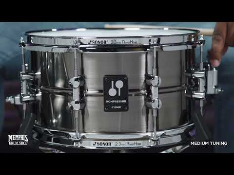 Sonor Kompressor 13x7" Brass Snare Drum 2023 - Present - Black Nickel image 8
