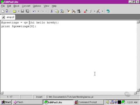 VTC Player   Perl Fundamentals, Taking elements out of arrays