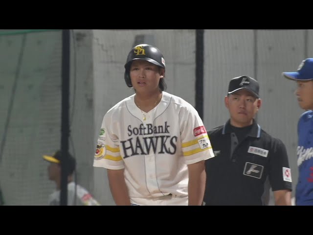 【ファーム】ホークス・笹川吉康 ライト方向へのタイムリーヒットで突き放す!!  2024年5月21日 福岡ソフトバンクホークス 対 中日ドラゴンズ