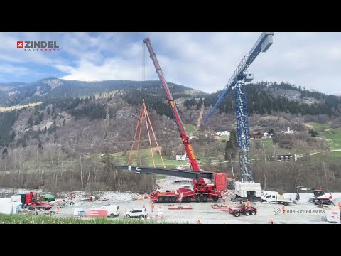 Einbau Stahlträger Hinterrhein Clugin | Zindel + Co. AG