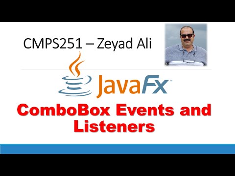 JavaFX Lecture-06 ComboBox Binding Events and Listeners