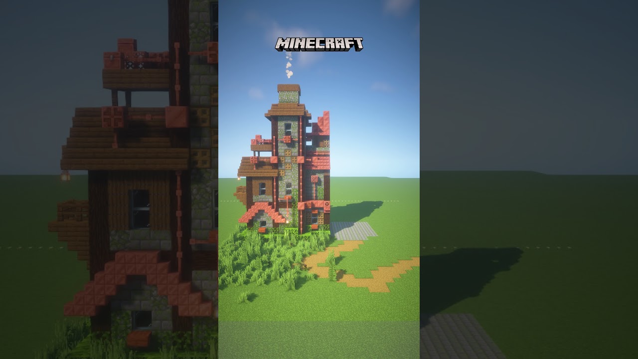 スチームパンク風な家  #minecraft #マイクラ #マインクラフト #minecraftbuilding #minecraftbuilds #arcdetriomphe #steampunk