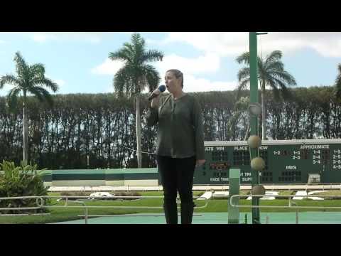 Cassie Capparelli performs our National Anthem at Palm Beach Kennel Club's Kick-Off Festival