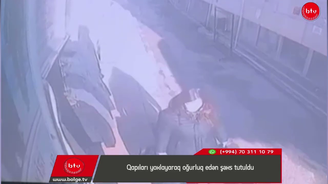 Qapıları yoxlayaraq oğurluq edən şəxs tutuldu