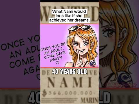Nami would look at 40 and 60 yrs old, by Oda #onepiece #nami #luffy #manga